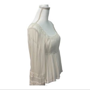 Free People Flowy White Top